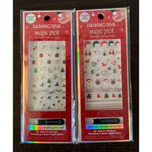 NIP Dashing Diva Magic Pick Nail Art Under The Tree Holiday Cheers Bundle Of Two